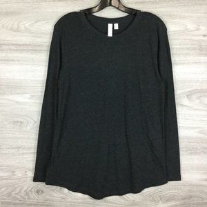 Bp. Charcoal Grey Scoop Neck Long Sleeve Top P1
